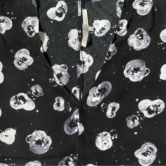 RACHEL RACHEL ROY BLACK AND WHITE PRINTED TRAPEZE TOP L - Picture 3 of 8